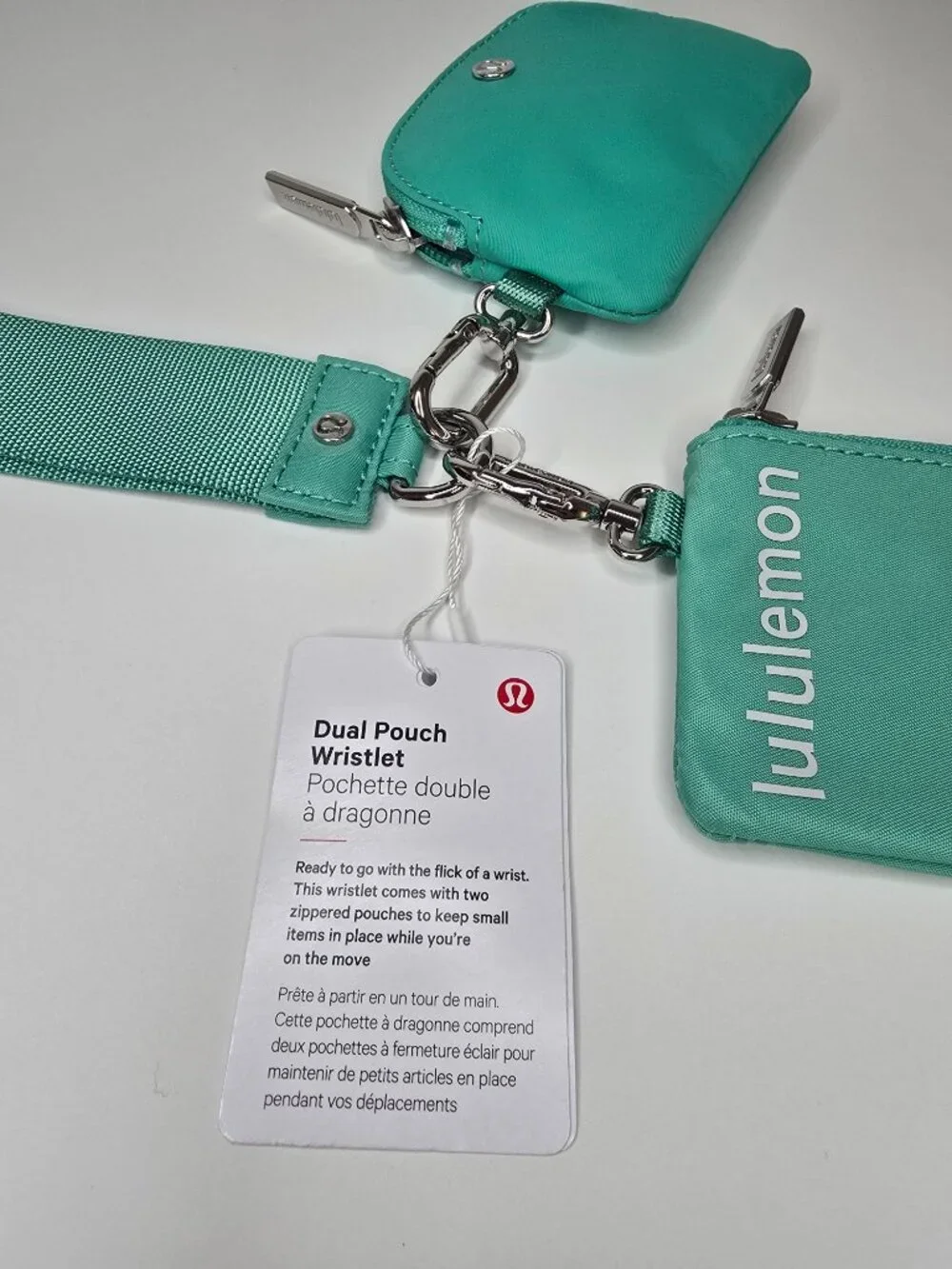 NWT Lululemon Athletica Dual Pouch Wristlet PDGR/VPOR